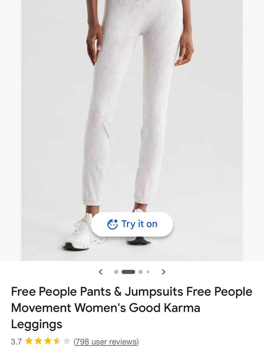 Free People Good Karma Ribbed High-Waist Leggings - grey